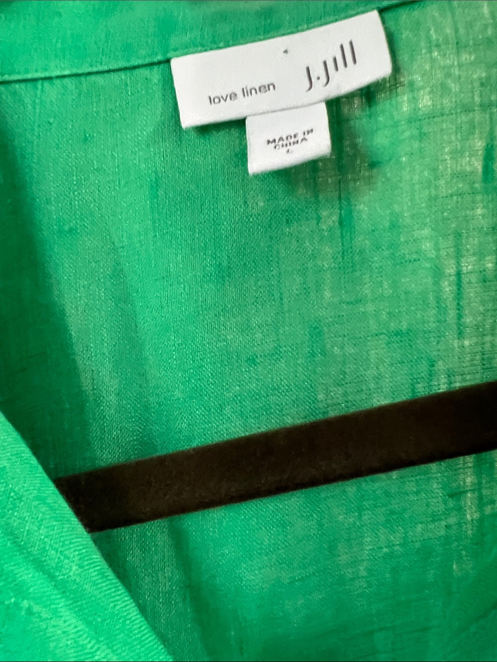 J. Jill Bright Emerald Linen Shirt - Picture 7 of 7